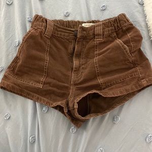 pacsun brown jean shorts